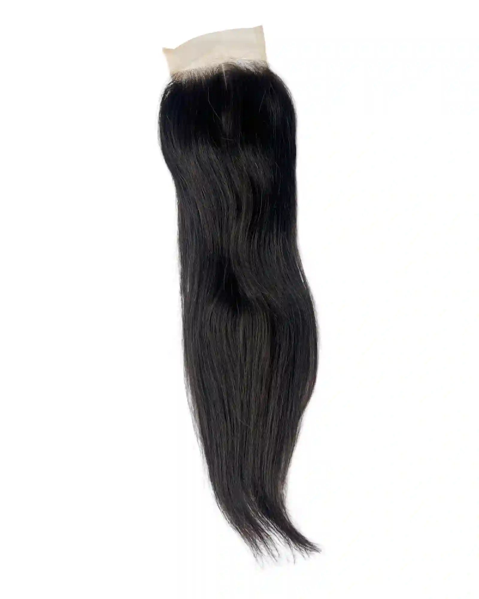 Closure HD 4x4 brun foncé #1B lisse Raw Hair 100% naturel. Dentelle invisible, installation facile débutantes. Durée 3-5 ans. Finition professionnelle. France.