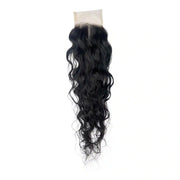 Closure HD 5x5 bouclée brun foncé #1B 18 pouces Cheveux bruts 100% naturels. Boucles définies, longueur glamour, polyvalence optimale. Durée 3-5 ans. France.