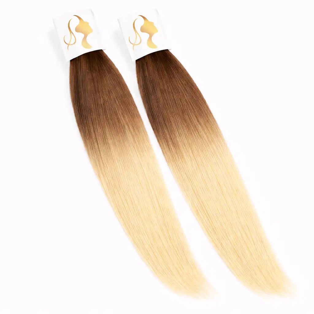 Extensions Raw Hair Lisses Tie and Dye #4/613 - Ombré Progressif -Nahahair