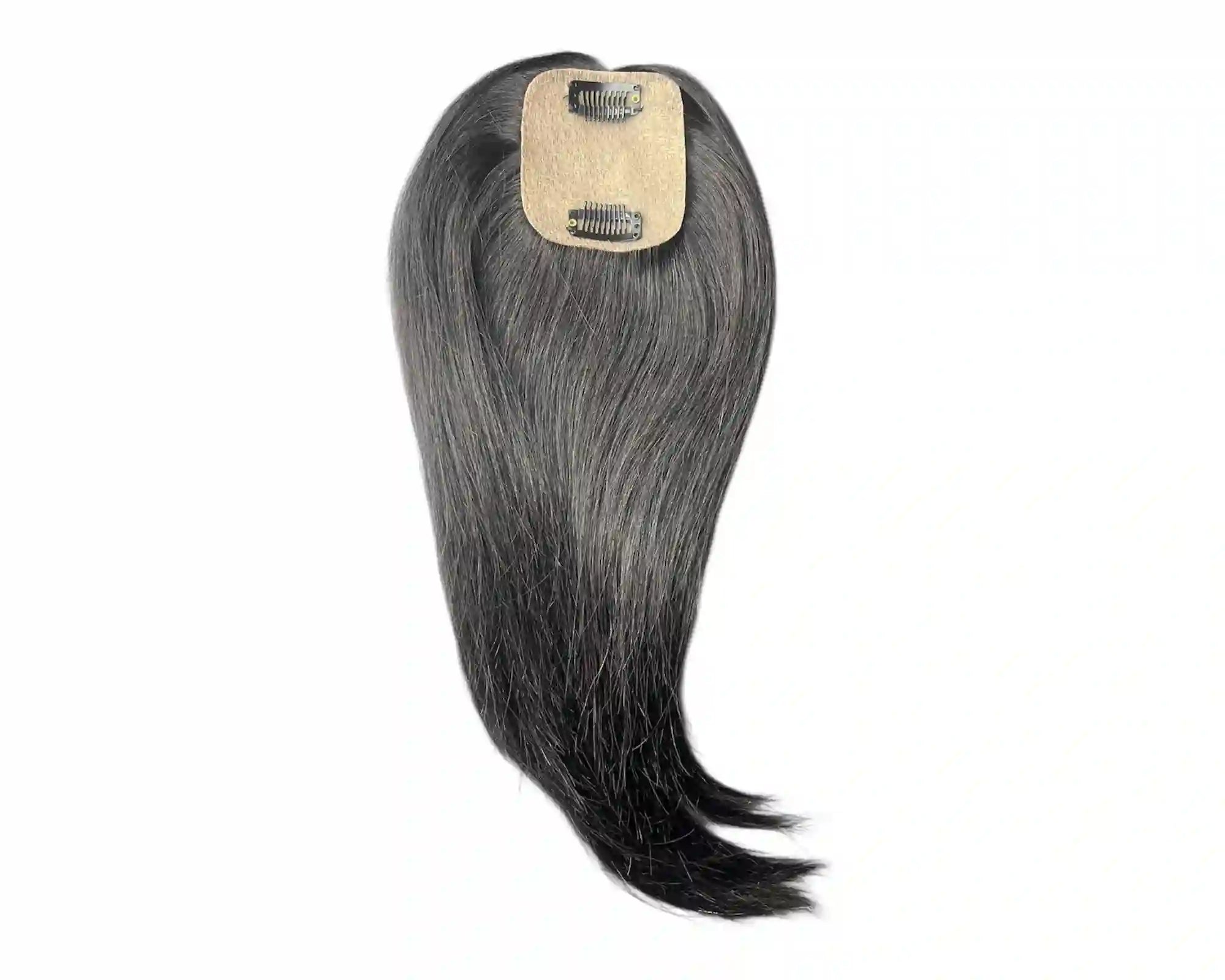 Volumateur topper 2x4 lisse Cheveux Bruts 100% naturels. Format mini ultra-discret, volume instantané, raie centrale fine. Durée 3-5 ans. France.
